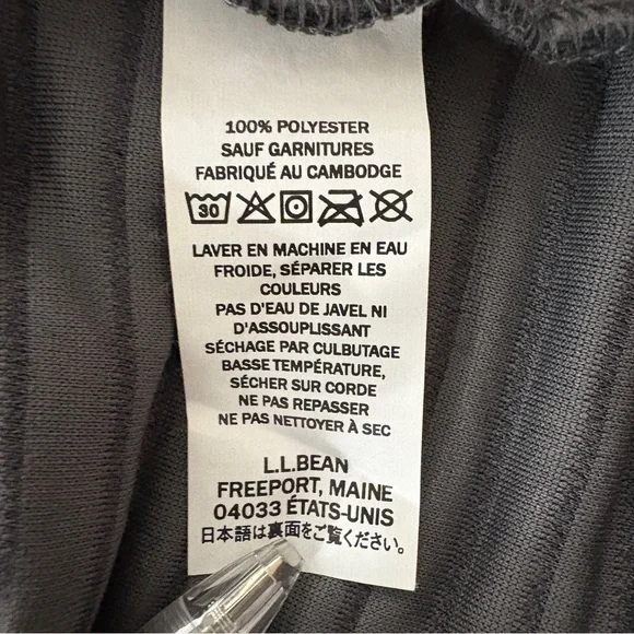 LL Bean Women's Airlight Knit Grey 1/4 Snap Front Pullover XS Hiking - Picture 7 of 8